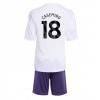 Manchester United Casemiro #18 Bortedraktsett Barn 2025-26 Kortermet (+ korte bukser)